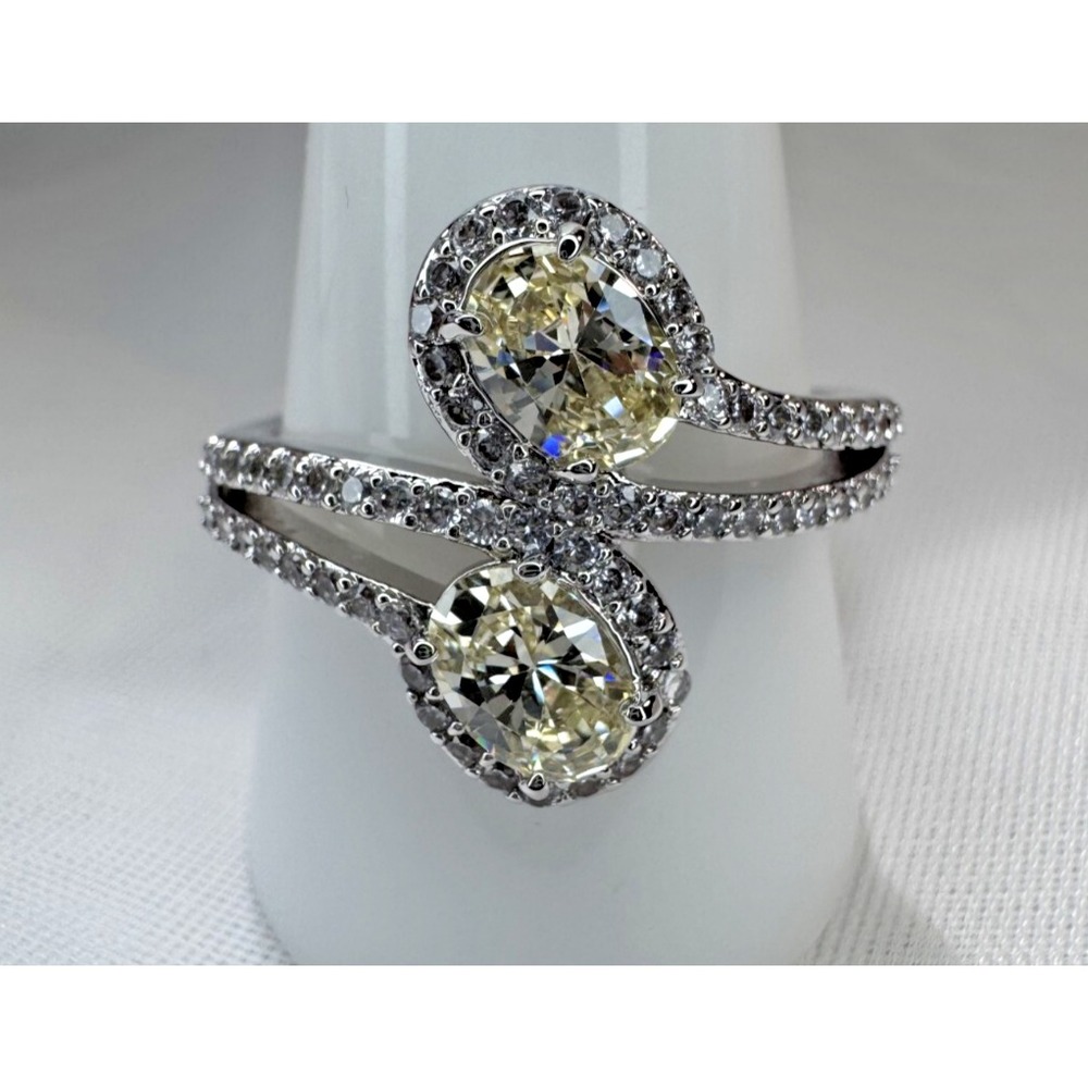 Bomb Party Ring Size 11 - RBP8620 "Say Yes To The Sparkle" Lemon CZ on Rhodium